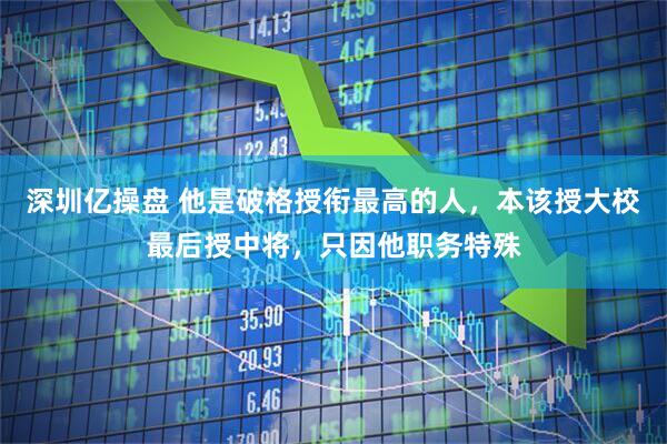 深圳亿操盘 他是破格授衔最高的人，本该授大校最后授中将，只因他职务特殊